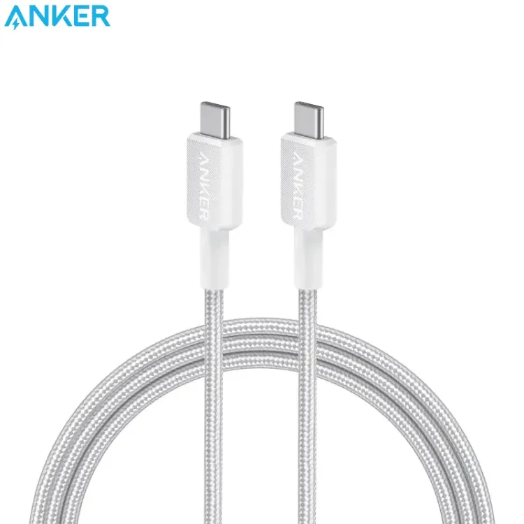Anker 322 USB-C to USB-C Cable (6ft | 1.8m) (A81F6H21) (WHITE)