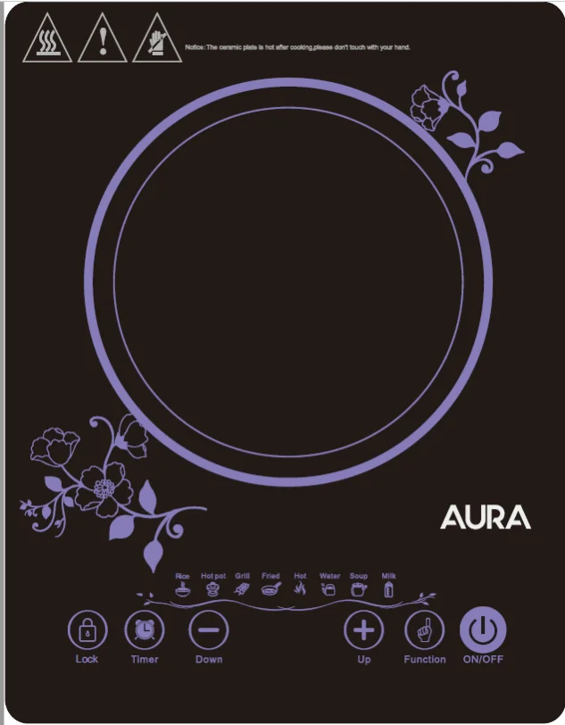 Aura 2000 Watt Infrared Cooker AU20IFGA Suitable For All Utensils