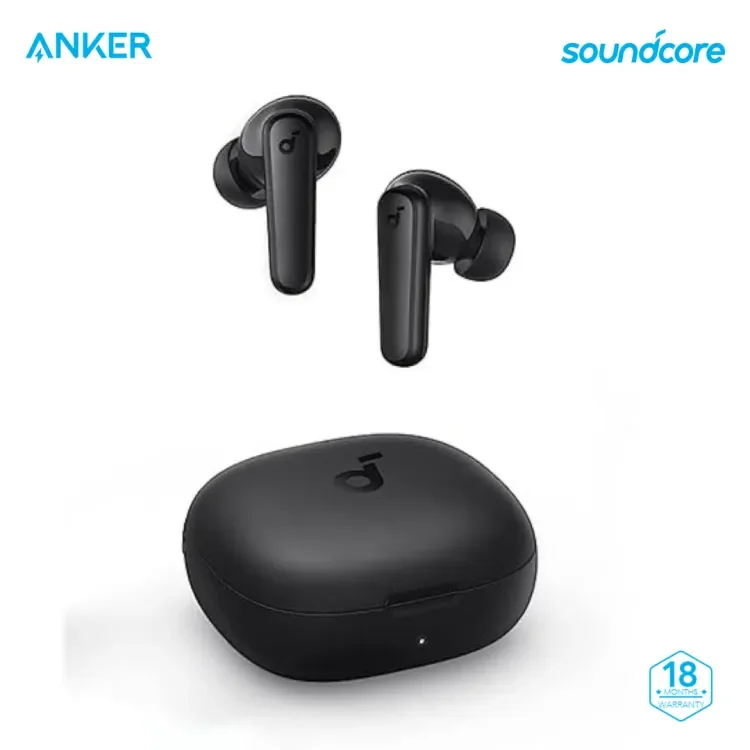 Anker Soundcore R50i Black True Wireless (TWS) Earbuds 10mm Drivers with Big Bass, Bluetooth 5.3, 30H Playtime, IPX5 Water Resistant, AI Clear Calls