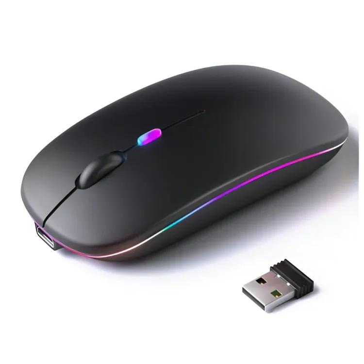 Dual Rechargeable Bluetooth and 2.4G Wireless Mouse 2 in 1 Mouse