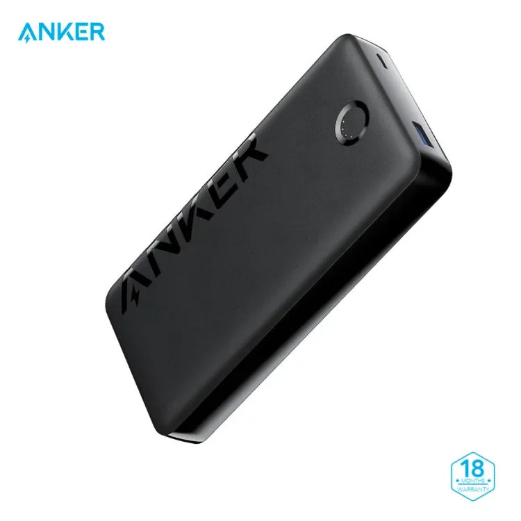 Anker Portable Charger, 20,000mAh Power Bank, Battery Pack with 2-Port, 15W High-Speed Charging for iPhone 15/15 Plus/15 Pro/15 Pro Max, 14/13/12 Series, Samsung Galaxy, and More (Black)