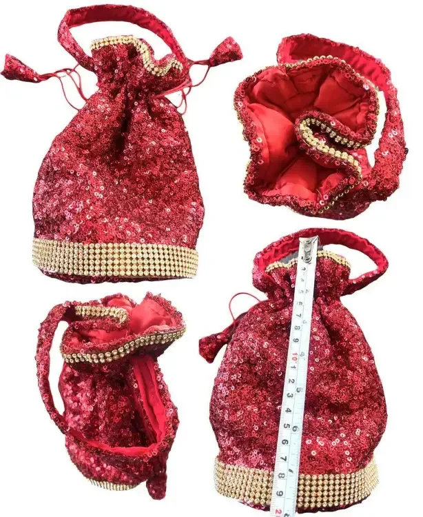 Designer Maroon Hand Bag 9 Inch 1 Pcs