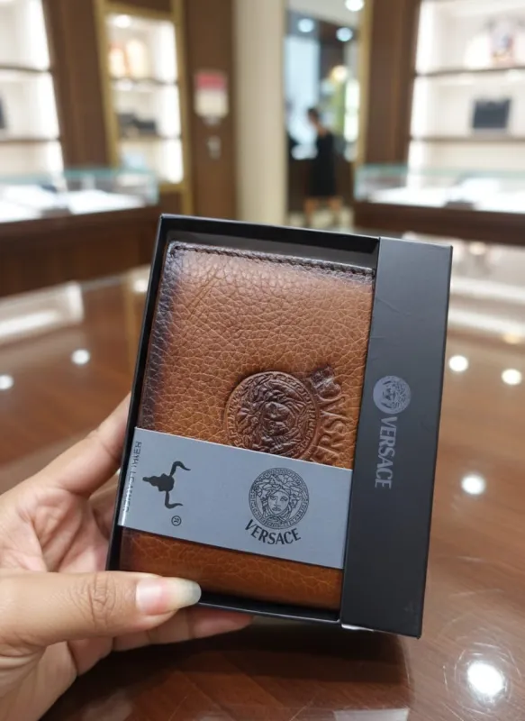 Versace leather wallet for men